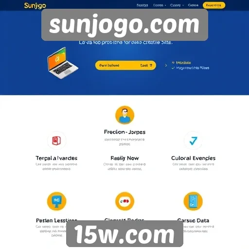 Principais características do design do site sunjogo.com